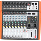 Ibiza Sound MX802 8-Kanal-Mixer mit USB- und BT-Konnektivität